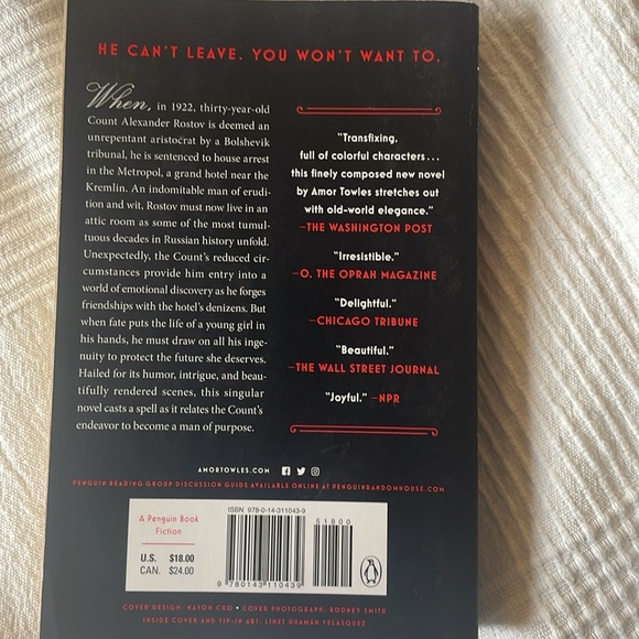 📚 3/20$ 📚 A Gentleman in Moscow - Amor Towles - Picture 3 of 5